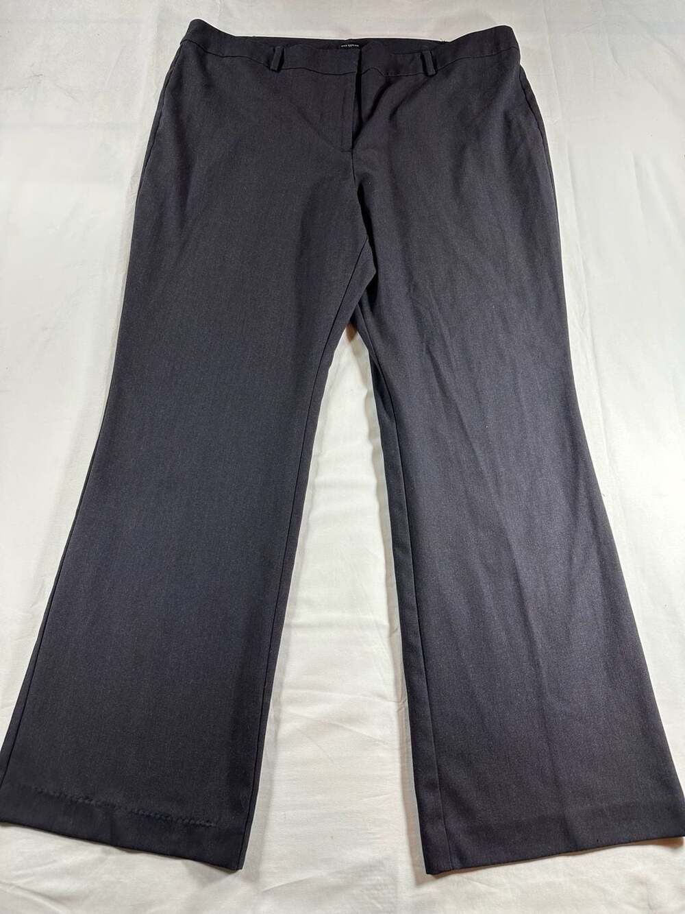 Ann Taylor Women's Curvy Fit Trouser Pants Size 18 Dark Grey Casual